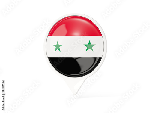Round white pin with flag of syria Free Download Round white pin with flag of syria - GFXLoad