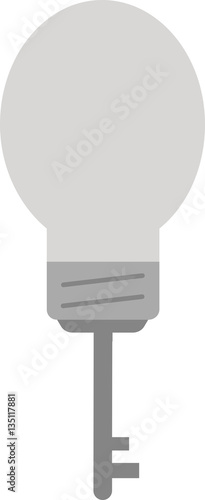 Key with light bulb