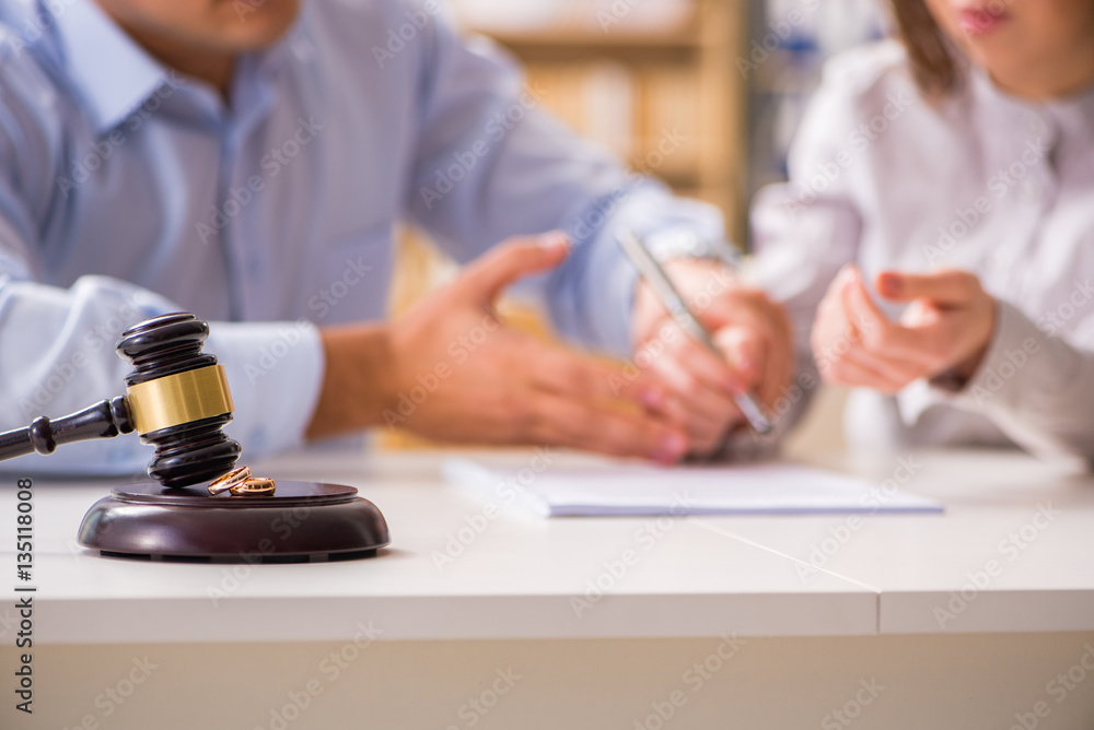 Judge gavel deciding on marriage divorce Judge gavel deciding on marriage divorce