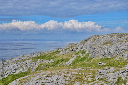 The rocky landscape of the Burren on the west coast of Ireland