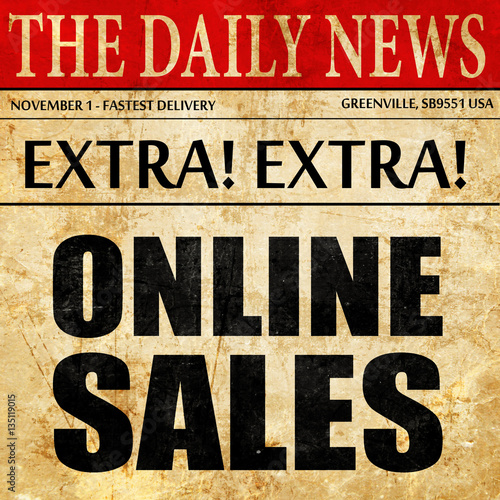 online sales, newspaper article text