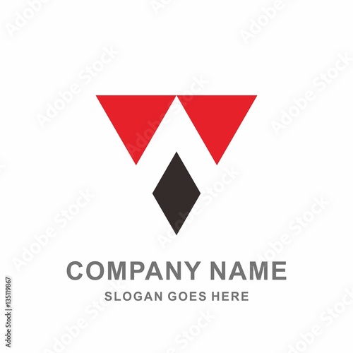 Geometric Triangle Letter A & V Pattern Decoration Architecture Interior Business Company Stock Vector Logo Design Template 