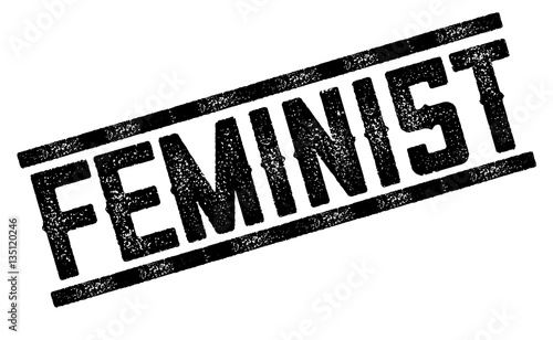 Feminist stamp. Icon or symbol of feminism. EPS 10 vector.