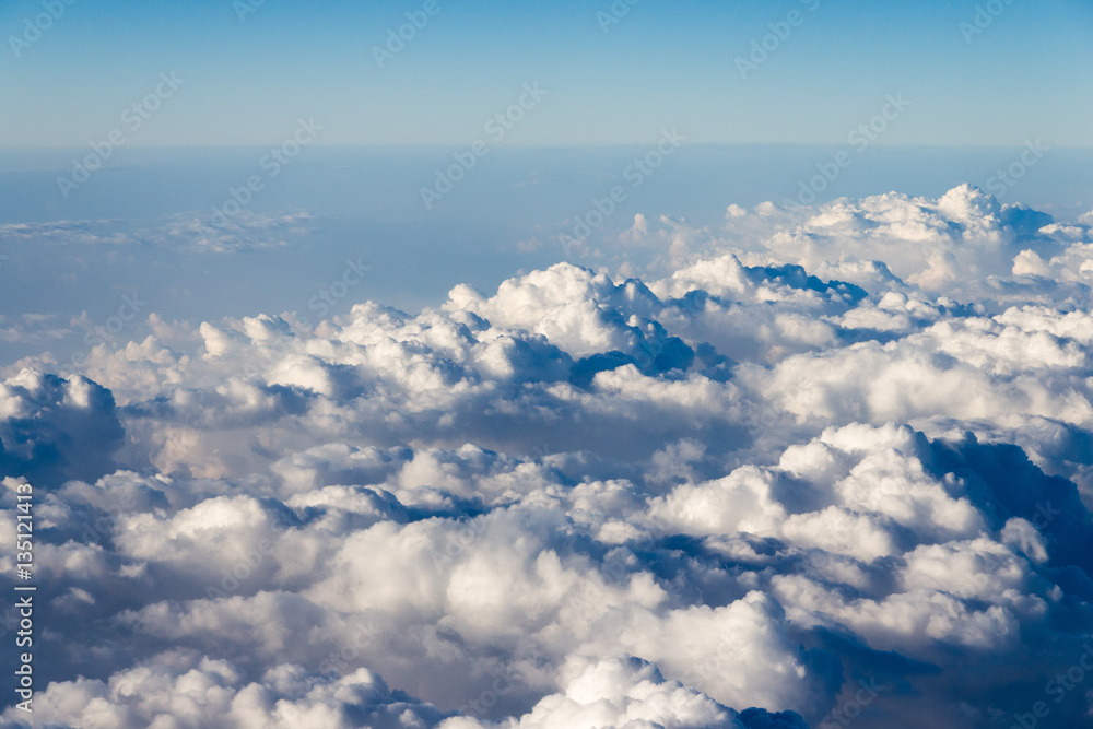 Wolken von oben / aus dem Flugzeug(fenster) Himmel Atmosphäre