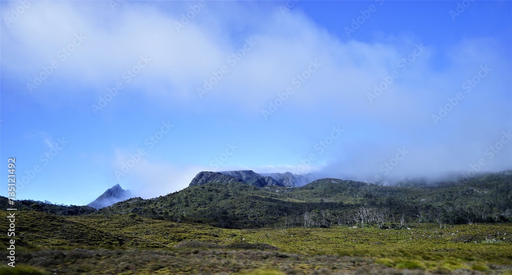 Cradle Mountain with clouds