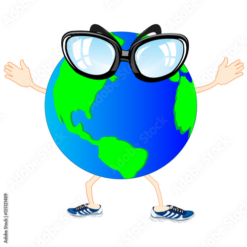 Cartoon of the alive planet