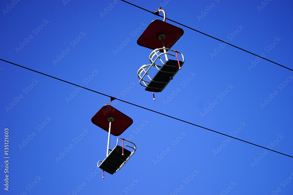 A pair of chairlifts A pair of chairlifts