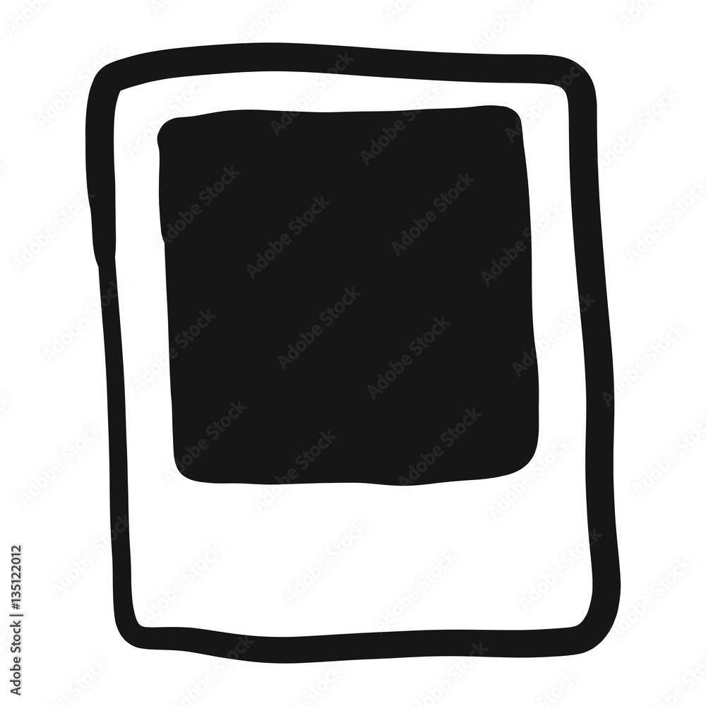 abstract hand draw doodle sketch polaroid frame on white background,  vector, illustration, cartoon style, copy space for text Stock Vector |  Adobe Stock