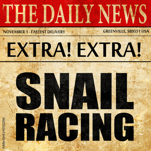 snail racing, newspaper article text