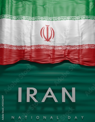 flag Iran render, Iranian Flag (3D Render)
