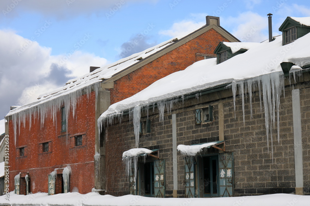 Winter scene of Hokkaido Japan