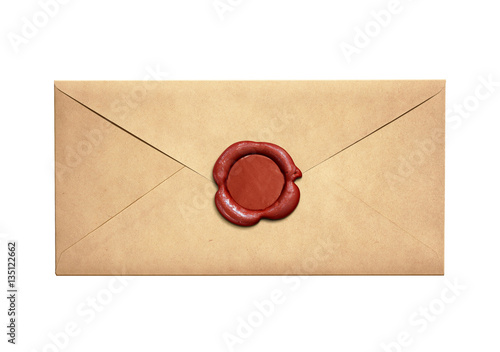 Old narrow letter envelope ...