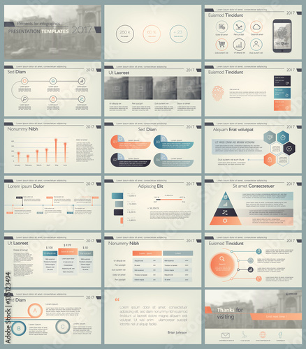 Infographic elements for presentation templates.