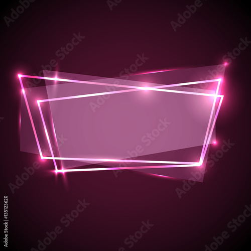 Abstract background with pink neon banner