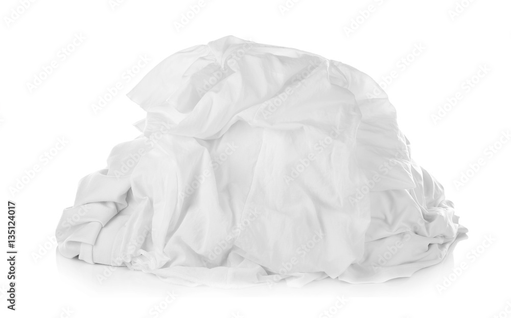 Pile of clothes on white background Pile of clothes on white background