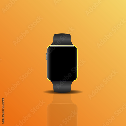 Smart electronic intelligence watch.Vector illustration