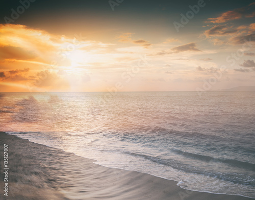 Abstract sea and sky background, motion and blur effect
