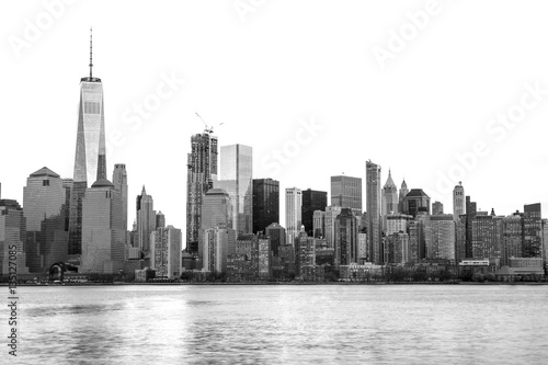 New York Skyline and Freedom Tower in Black and White © Steven Dominic