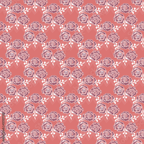 Wallpaper Mural Royal seamless pattern with flowers of rose. Luxury. - vector il Torontodigital.ca
