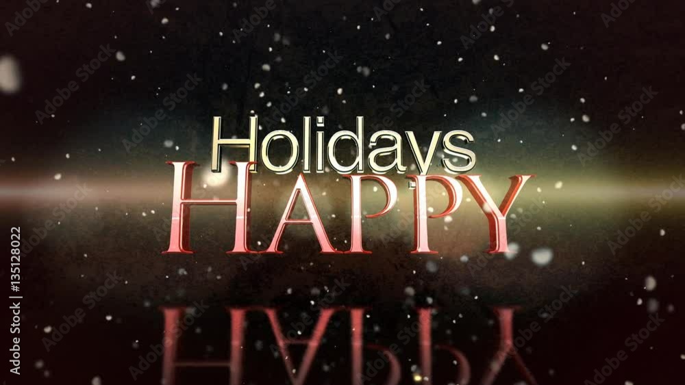 A beautiful holiday message clip depicting happy holidays as a text message for the Christmas holidays. A beautiful holiday message clip depicting happy holidays as a text message for the Christmas holidays.