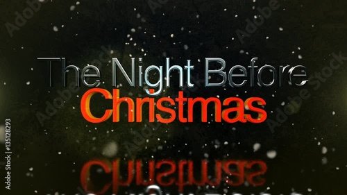 Seasonal clip depecting the night before Christmas message for use as a holiday messaging clip. photo