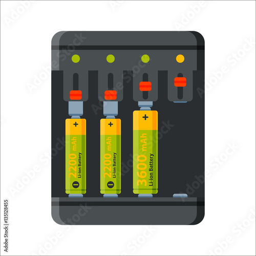 Charger battery energy electricity tool vector illustration.