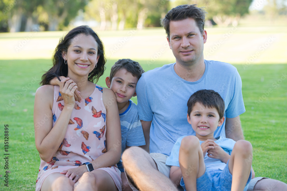 Relaxed family park outdoors