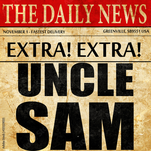 uncle sam, newspaper article text