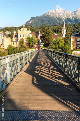 Innsteg bridge in Innsbruck, Upper Austria. photo