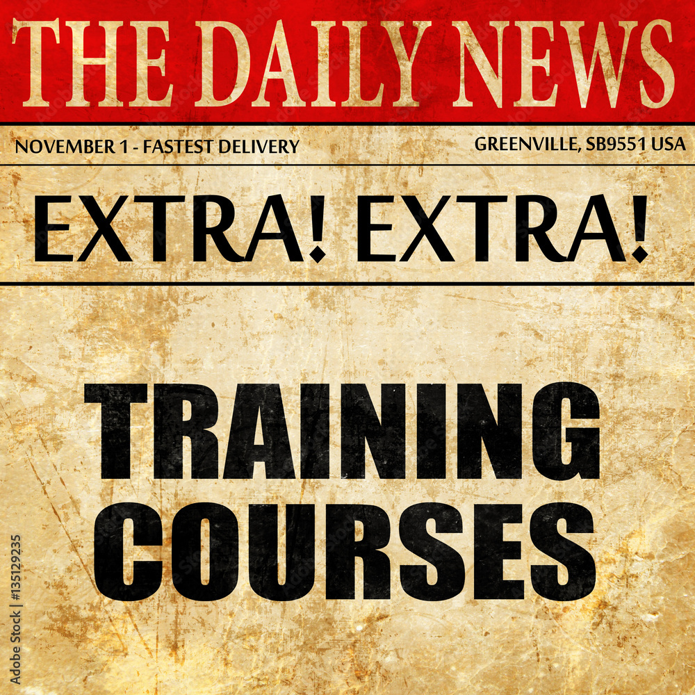 training courses, newspaper article text