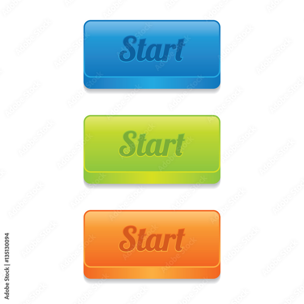 Colorful Start Buttons