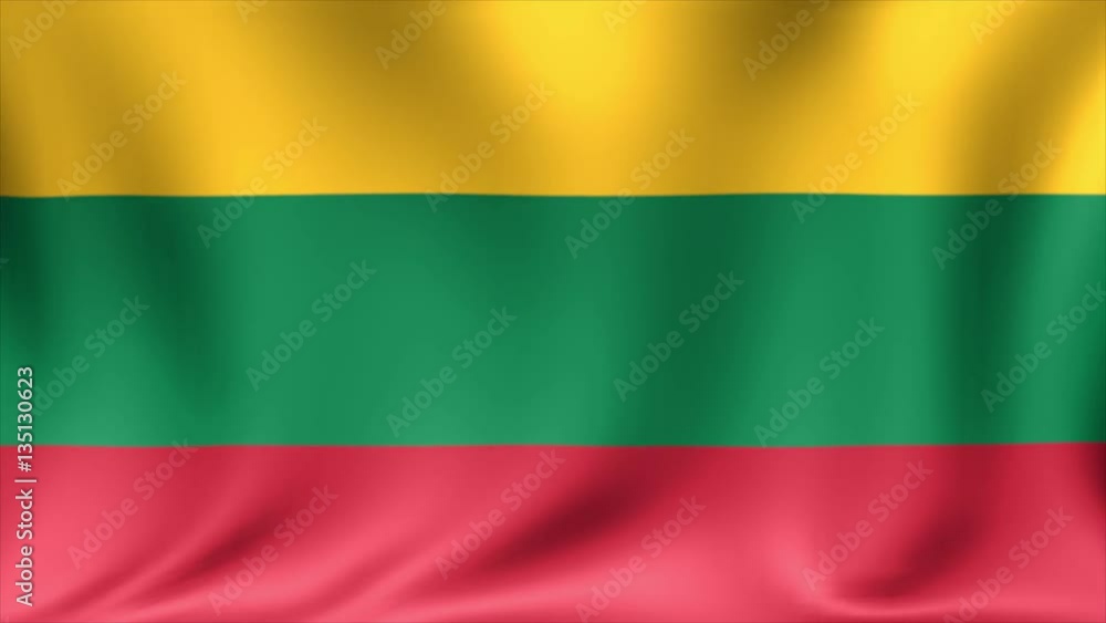 Lithuania Flag. Background Seamless Looping Animation. 4K HD Video. Lithuania Flag. Background Seamless Looping Animation. 4K HD Video.