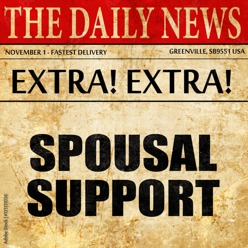 spousal support, newspaper article text