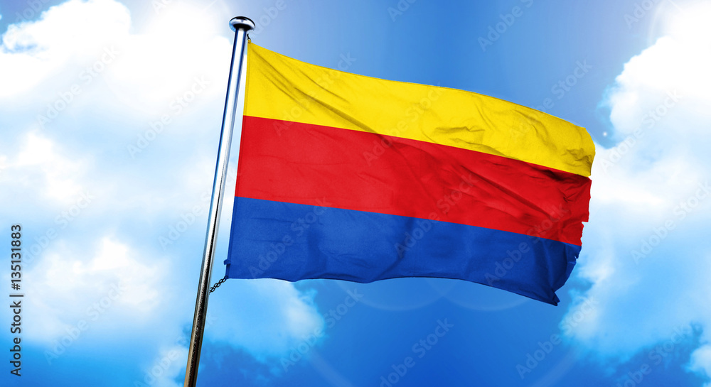 Noord holland flag, 3D rendering Noord holland flag, 3D rendering