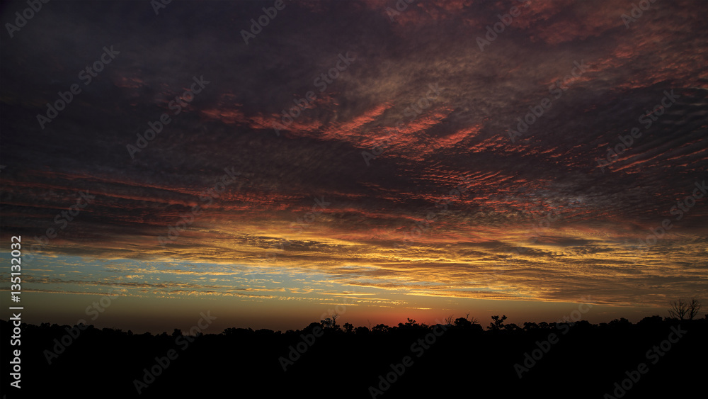 Obraz premium Red sky at night, sailors delight