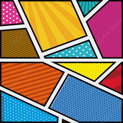 background colorful abstract in pop art with shapes vector illustration