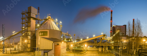 power plant on green fuel, biomass photo