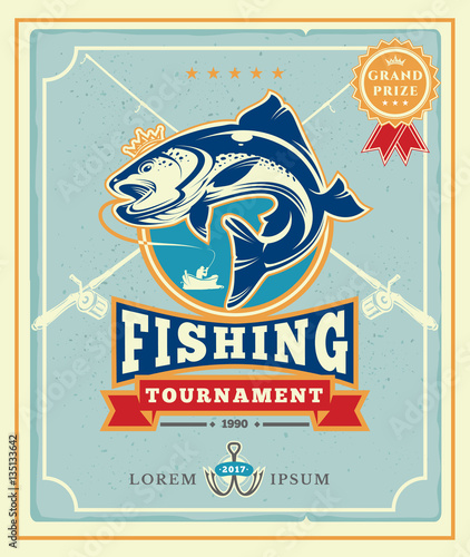 Poster with the announcement of the fishing tournamen