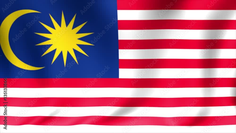 Malaysia Flag. Background Seamless Looping Animation. 4K High Definition Video. Malaysia Flag. Background Seamless Looping Animation. 4K High Definition Video.