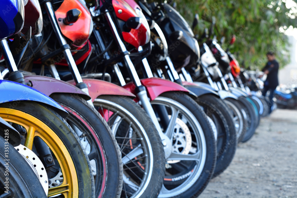 Fototapeta premium Parked motor bike