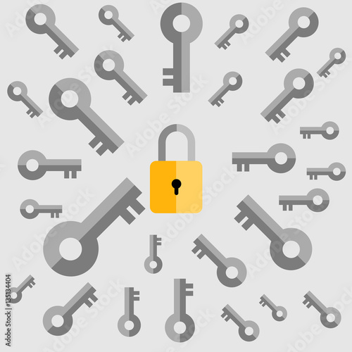 Lock and keys , teamwork and success for business concept.
