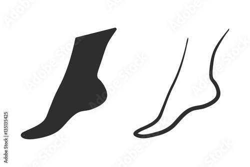 Foot - vector icon.