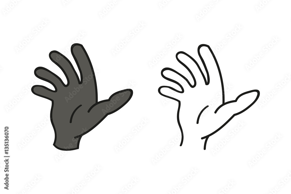 Hand - vector icon. Hand - vector icon.