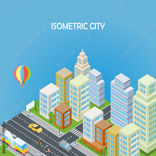 Isometric City Background