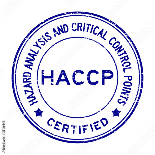 Grunge blue HACCP (Hazard Analysis and Critical Control Points)