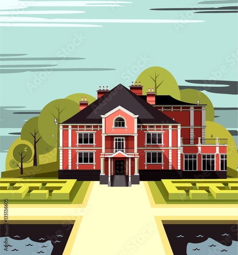 ancient manor vector