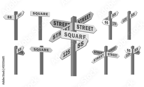street signs of arrows