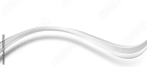 Welle Wellen Band Banner Weiß Grau Silber