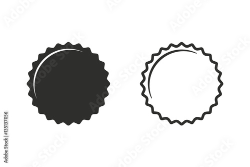 Bottle cap - vector icon.