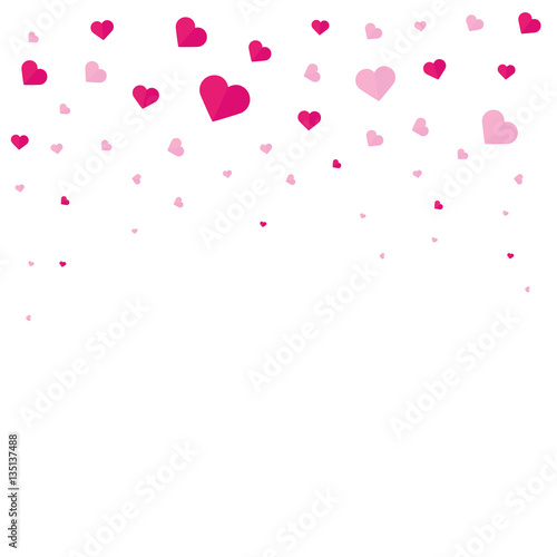 Happy Valentines Day. Background with hearts. Vector flat illustration. © leo_d